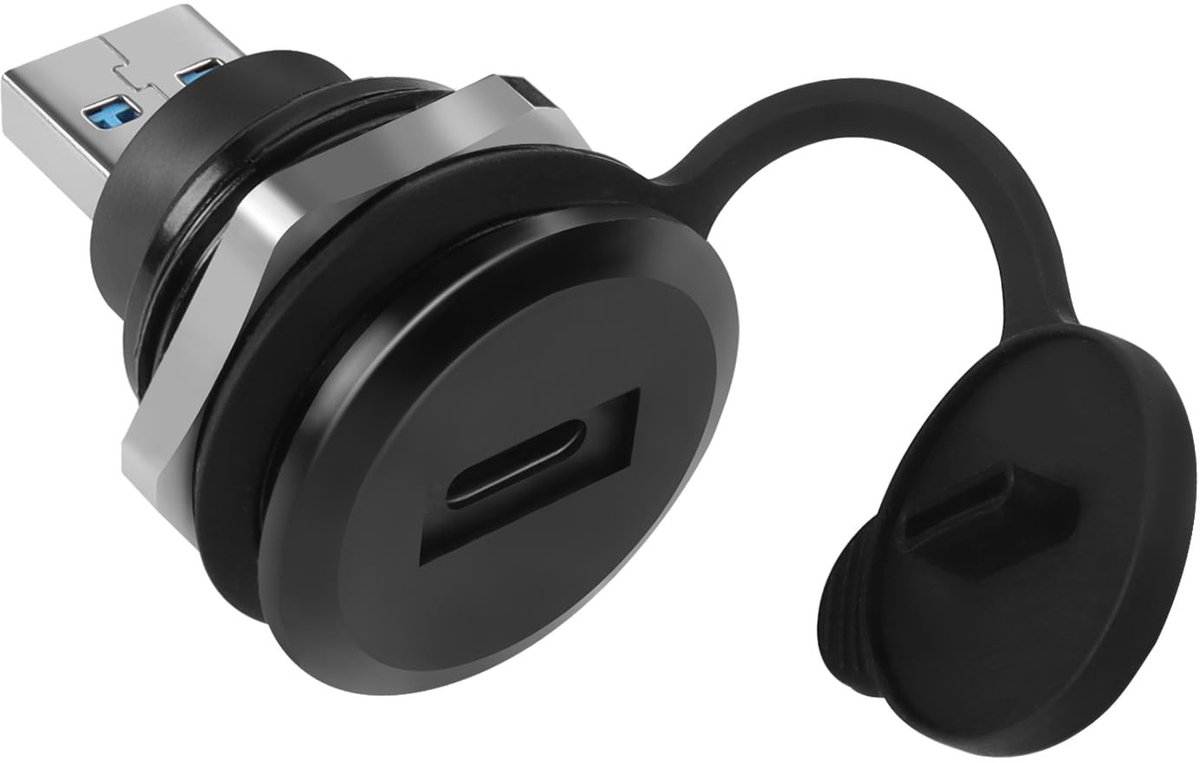 QIANRENON USB 3.0 naar USB C Adapter - Waterdicht en Stofdicht, 5Gbps Gegevensoverdracht