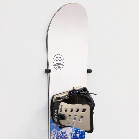 Snowboard Muurbeugel - Snowboardrek Hanger - Snowboard Opslag - Minimalistisch Ontwerp - Universele Maat - Zwart