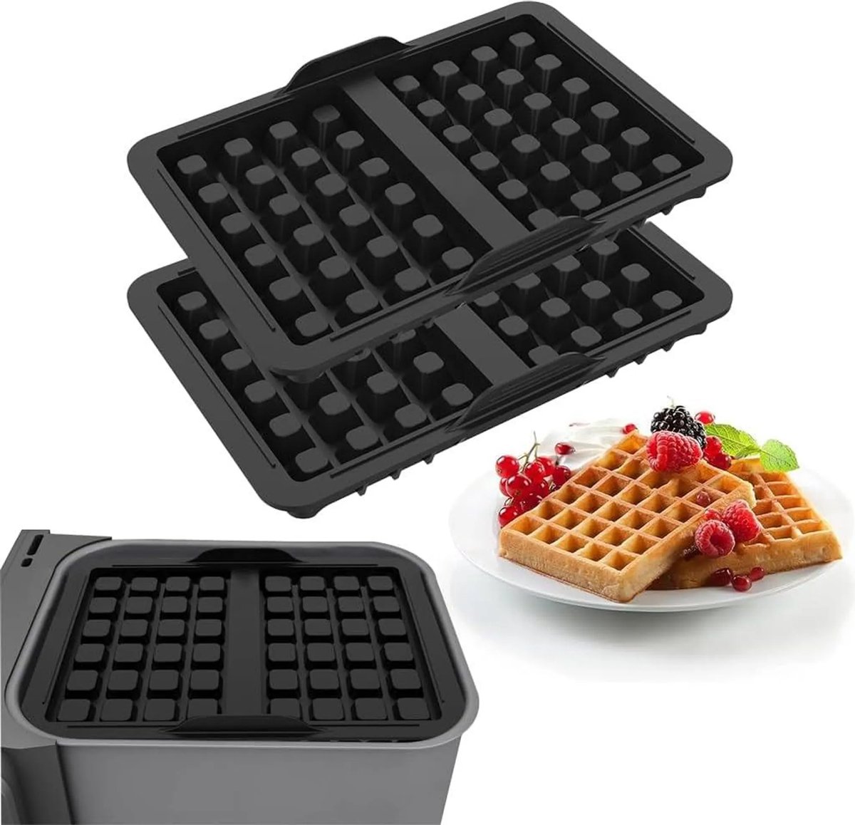 Wafelvormaccessoires geschikt voor Ninja AF400EU AF451EU SL400EU - Tweedelige set