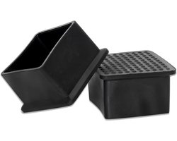 Flyshop Stoelpootdoppen meubels tafelhoezen flexibele niet-markerende PVC vierkante stoelpootbeschermers 4 stuks, 40 x 40 mm, 1-9/16 "x 1-9/16"