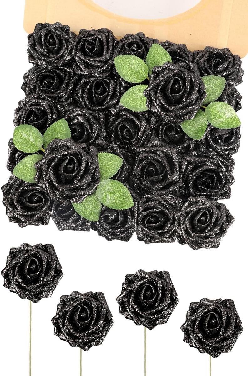 Kunstbloemen Rozen - Nep Rozen - Bloemstukken Maken - Zacht Schuim Materiaal - 3 Inch Kop 