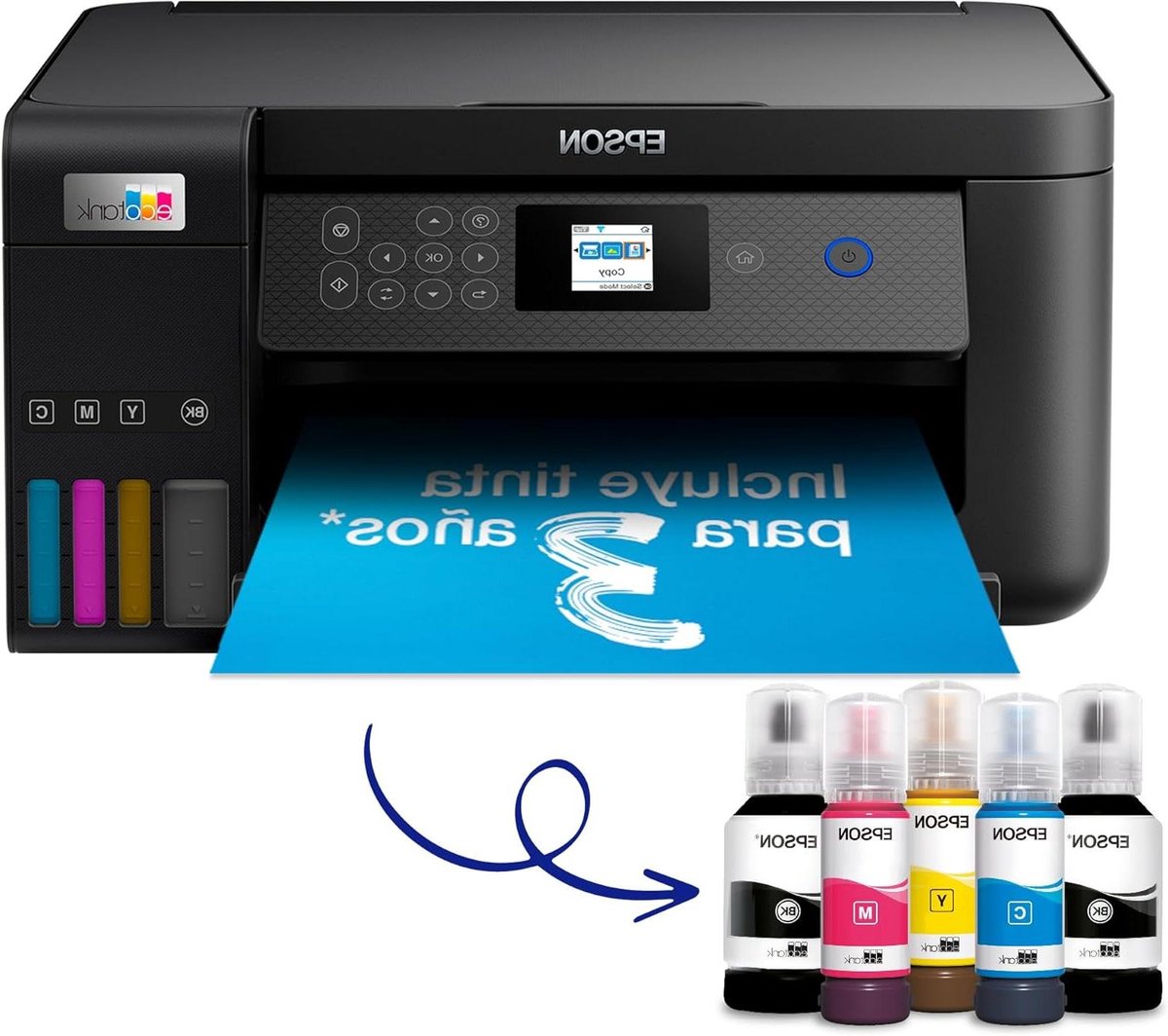 Inkjet Printer - EcoTank Printer - Thuisprinten - Warmtevrije Printtechnologie - A4 - Wit