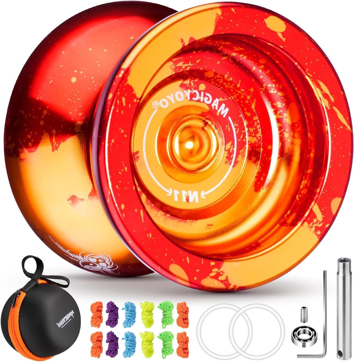 Professionele Yo-Yo - Stunt Yo-Yo - Trucs Leren - Dubbele Modus - 5.4 x 4.2 cm - Rood Goud