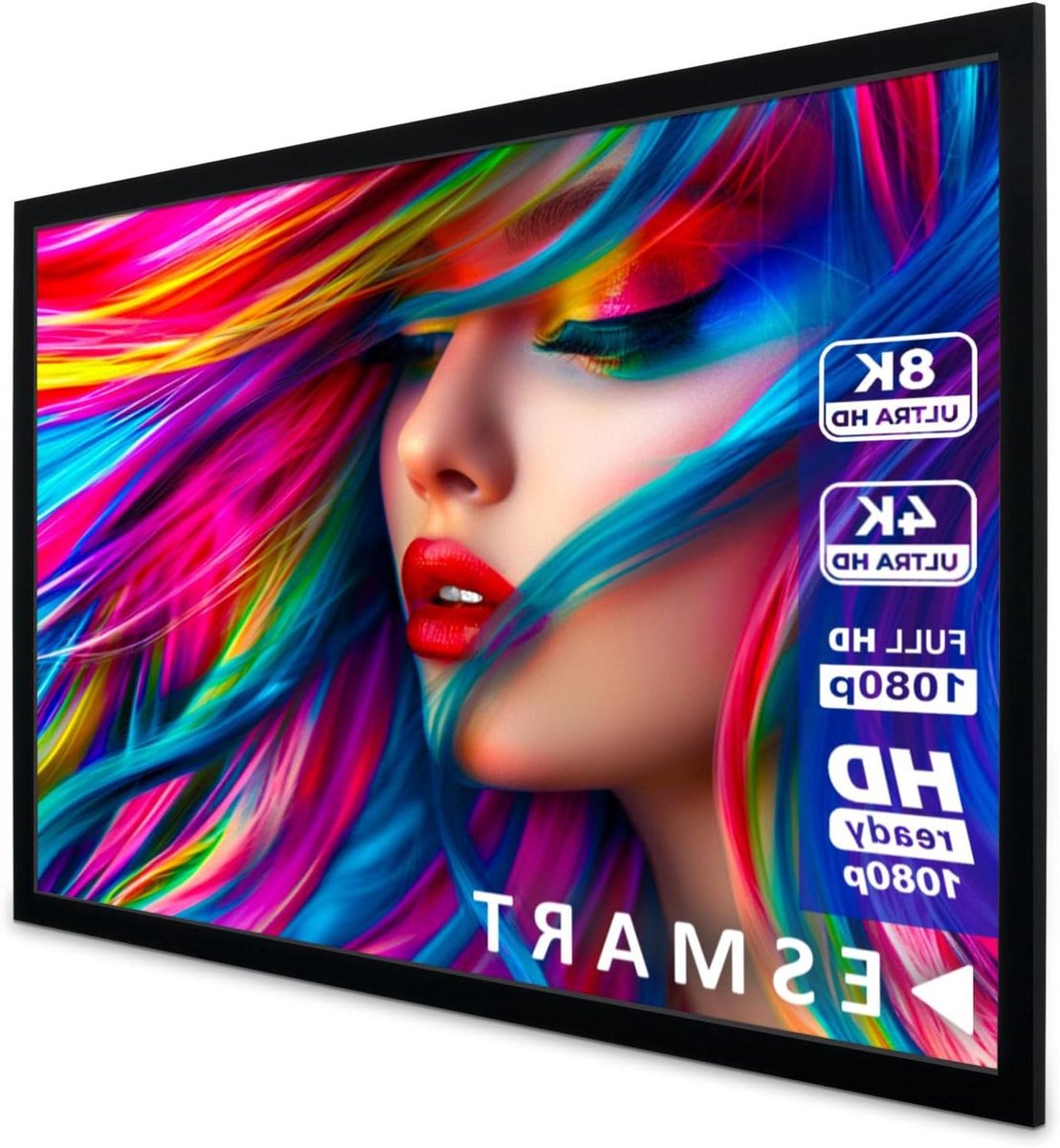 Projectiescherm - Beamerscherm Canvas - Thuisbioscoop - Grijs Diffuus Doek - 266 x 149 cm - Grijs