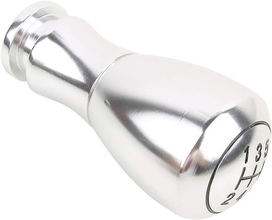 Schakelpook Knop - Handmatige Pook - Auto Interieur - Universele Pasvorm - 5 Snelheden - Zilver — afbeelding 3