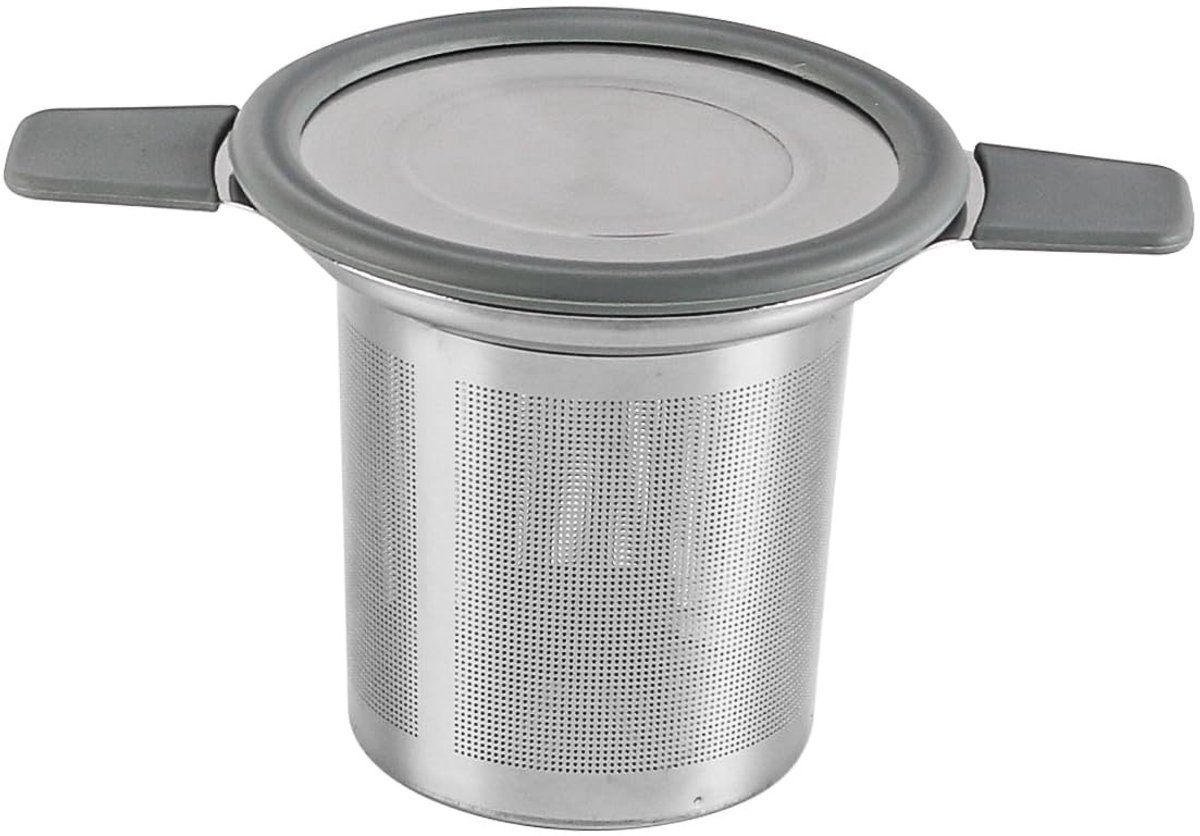 Laroal Theefilter RVS met Silicone Handvat - Perfect voor Losse Thee
