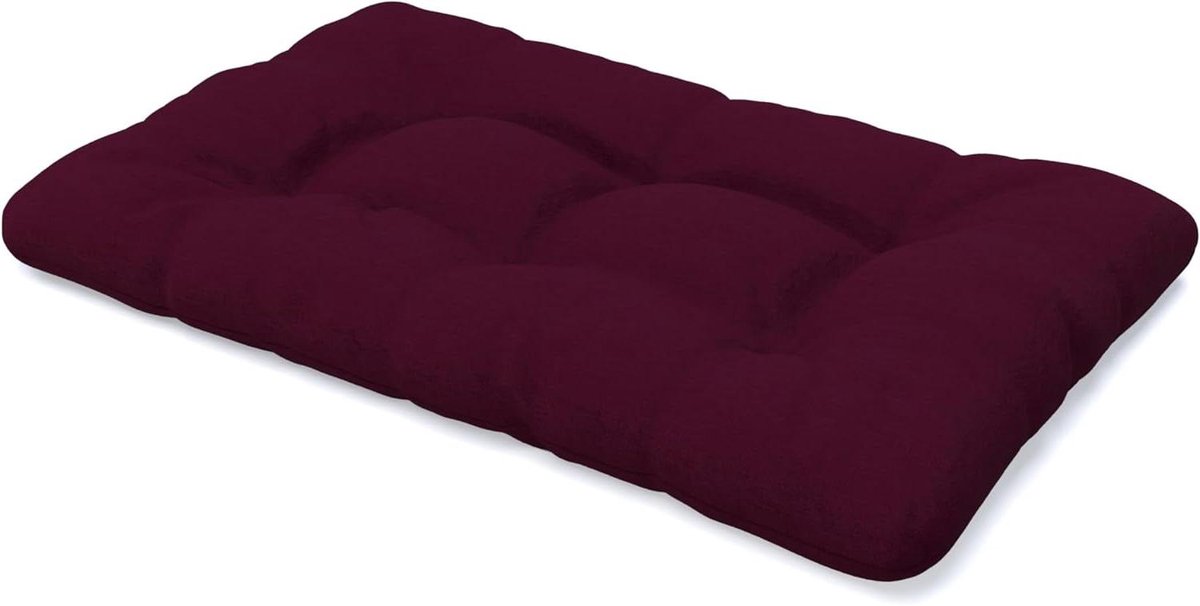 Palletkussen Zitting - Kussen voor Bank - Europallet Meubels - Koudschuim Vulling - 120x80x12cm - Violet