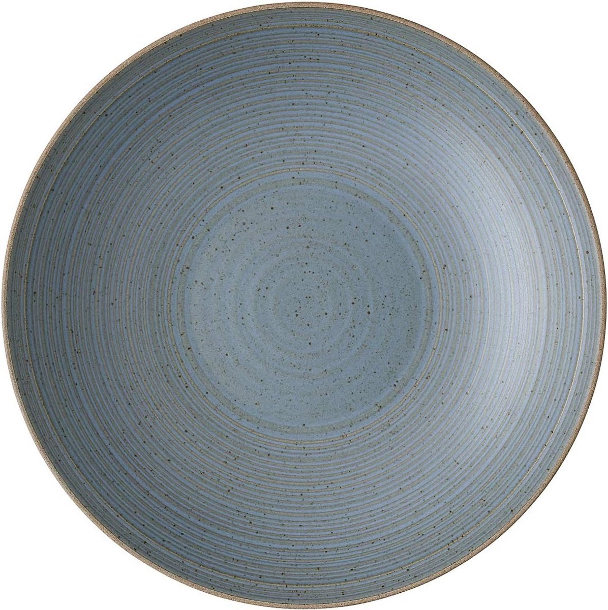 Diep Aardewerk Eetbord Rond - Servies Blauw met Waterlook - Vaatwasser & Magnetronbestendig