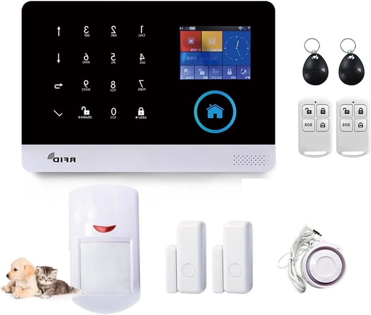 Beveiligingssysteem - Alarmsysteem Huis - Huis Beveiligen - Slimme App Controle - 185x125mm - Wit