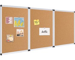 VIZ-PRO Prikbord / kurkbord - met aluminium frame - voor woning en kantoor 3 Pack 48 x 24 Inches