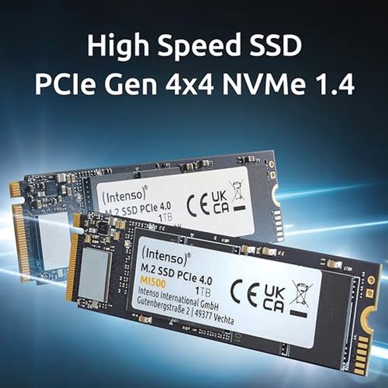 NVMe M.2 interne SSD 2TB, PCIe 4.0 Solid State Drive met 5300 MB/s Lezen en 4500 MB/s Schrijven — afbeelding 2
