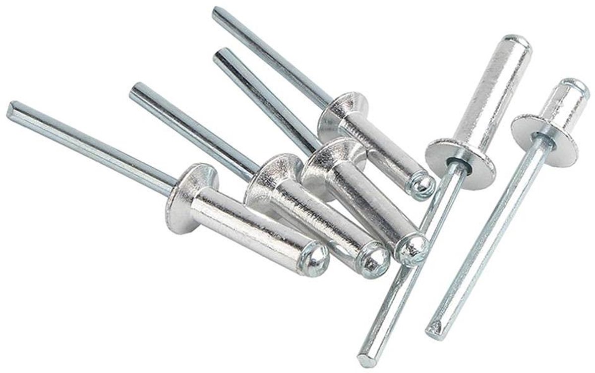 Aluminium Klinknagels - Verzonken Schroeven - Bevestigen Materialen - Platte Kop - M3.2x13 100 stuks - Zilverkleurig