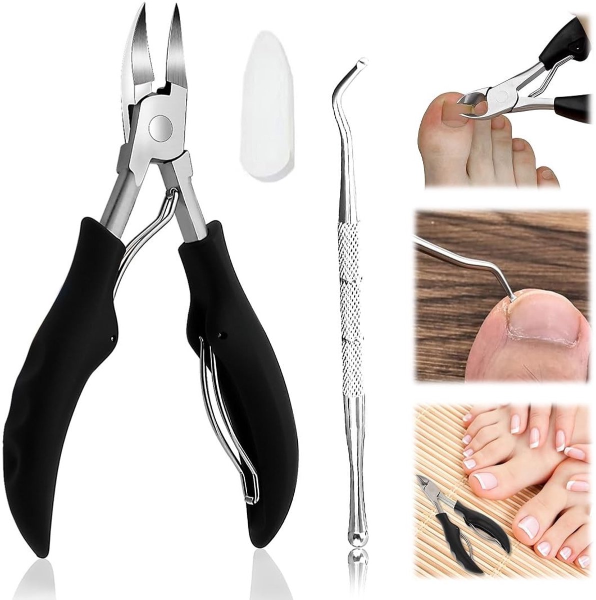 MTTproducts- Nageltang Professionele Nagelknipper - Nagelriemduwer - Voor Dikke/Harde Nagels - Multifunctioneel - Roestvrij Staal - Scherp en Duurzaam