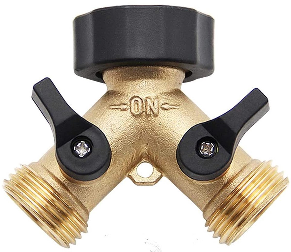 MTTproducts - Tuinslang Splitter - Y-Connector - Duurzaam en Corrosiebestendig - Messing - 2-Weg Adapter - Perfect voor Tuinieren - Ideaal voor Tuinsla...