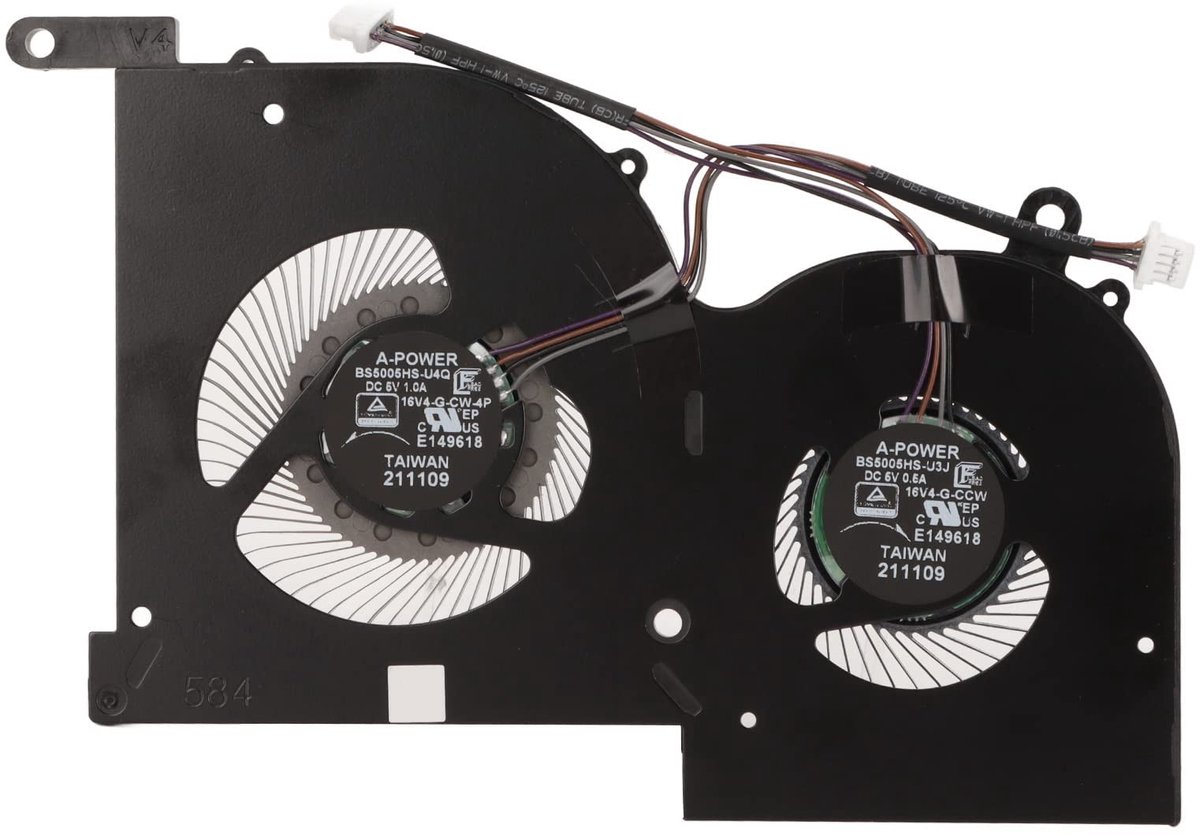 MTTproducts - CPU GPU Koelventilator - Vervanging - 4-pin - Laptop Koelventilator - Breed compatibel - Ideaal voor gaming laptops - Geschikt voor GS66...