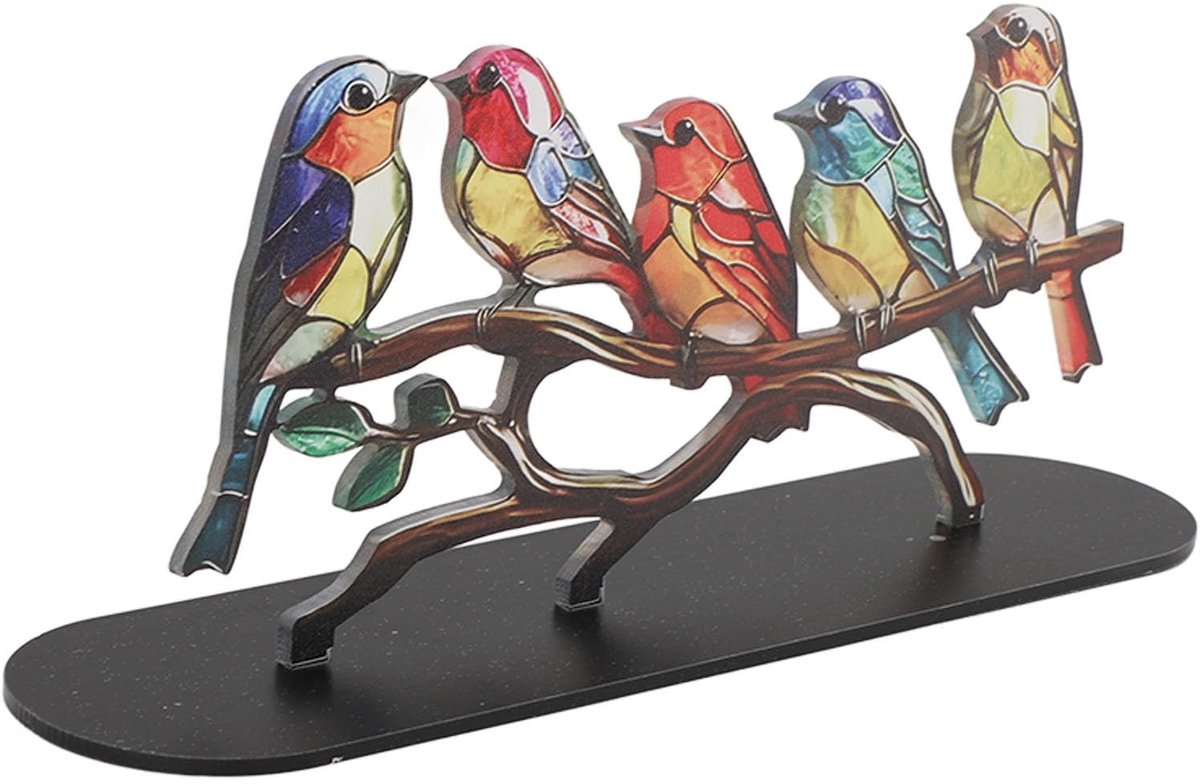 MTTproducts- Vogelstandbeeld Elegante Woondecoratie - Decoratieve Vogels - Acryl Ornamenten - Creatieve Accessoires - Stevig en Onderhoudsvriendelijk - Decoratie
