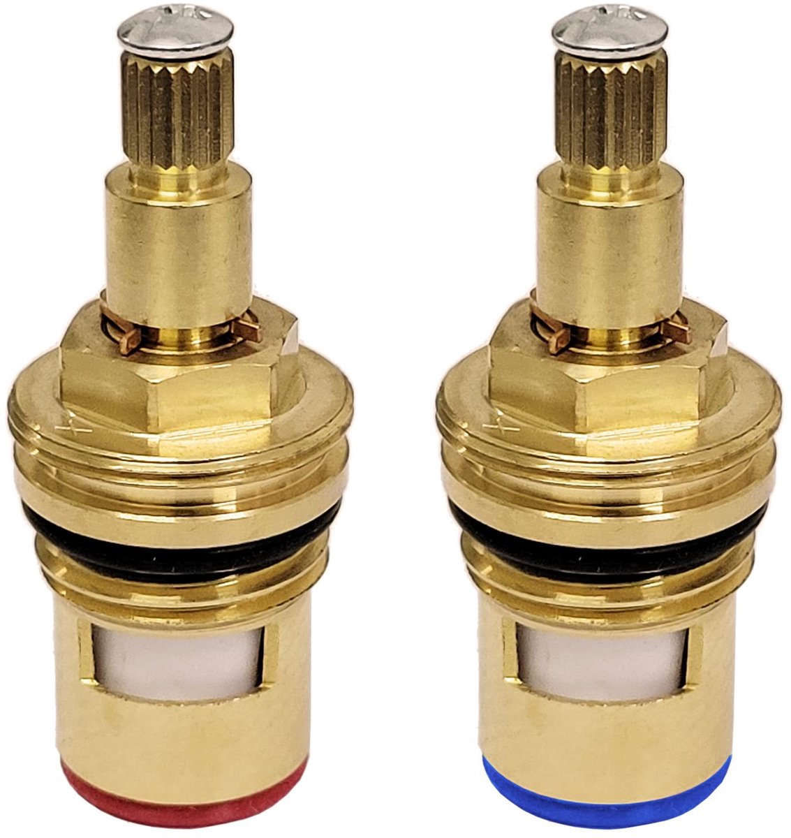 MTTproducts- Kraanventiel G 1/2 Inch - Vervangingsonderdeel - Messing - Dubbele Handgreep - Warm/koud Water - Schokbestendig Ontwerp - Kraanonderdeel