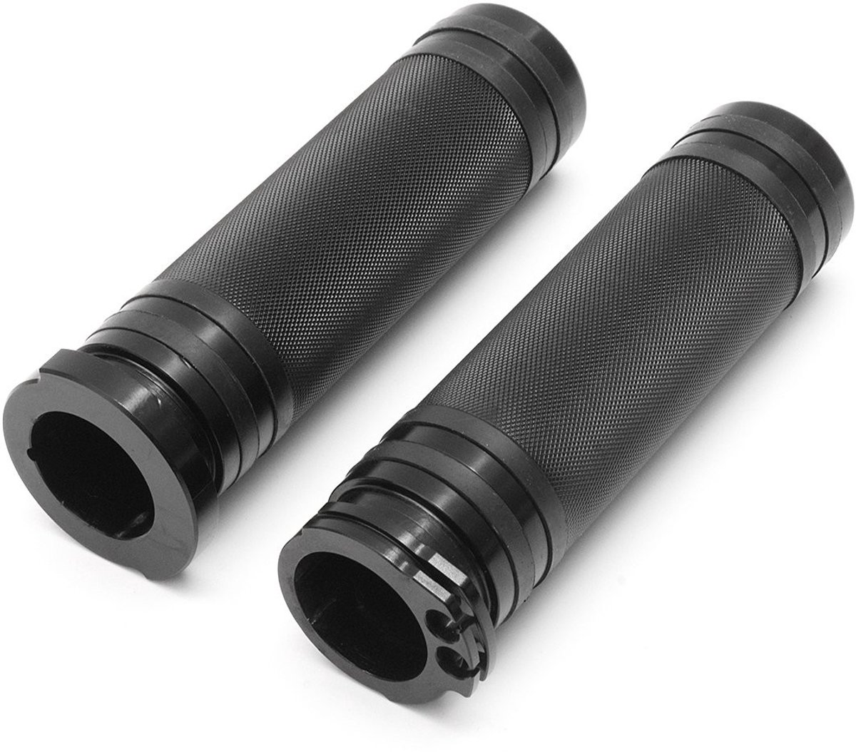 MTTproducts- Stuur Antislip Ontwerp - Handgrepen voor Motorfiets - Harley Sportster/Cruiser Bobber - Eenvoudig te Installeren - Comfortabel Rubber - Hoog Niveau van Detail