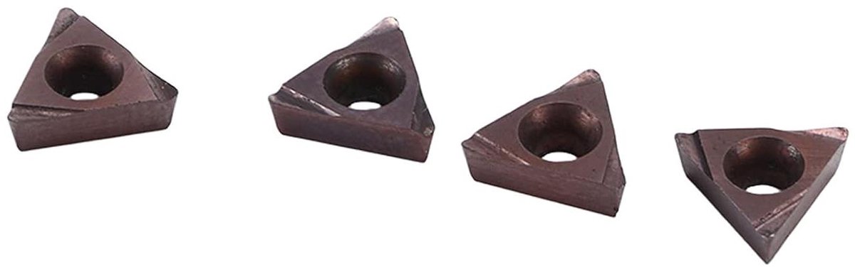 Draaiinzetstukken 4 stuks - Metaalbewerking Tips - Precisie Afwerking - Wolfraamstaal Materiaal - 2 mm Binnendiameter - Metaalkleur