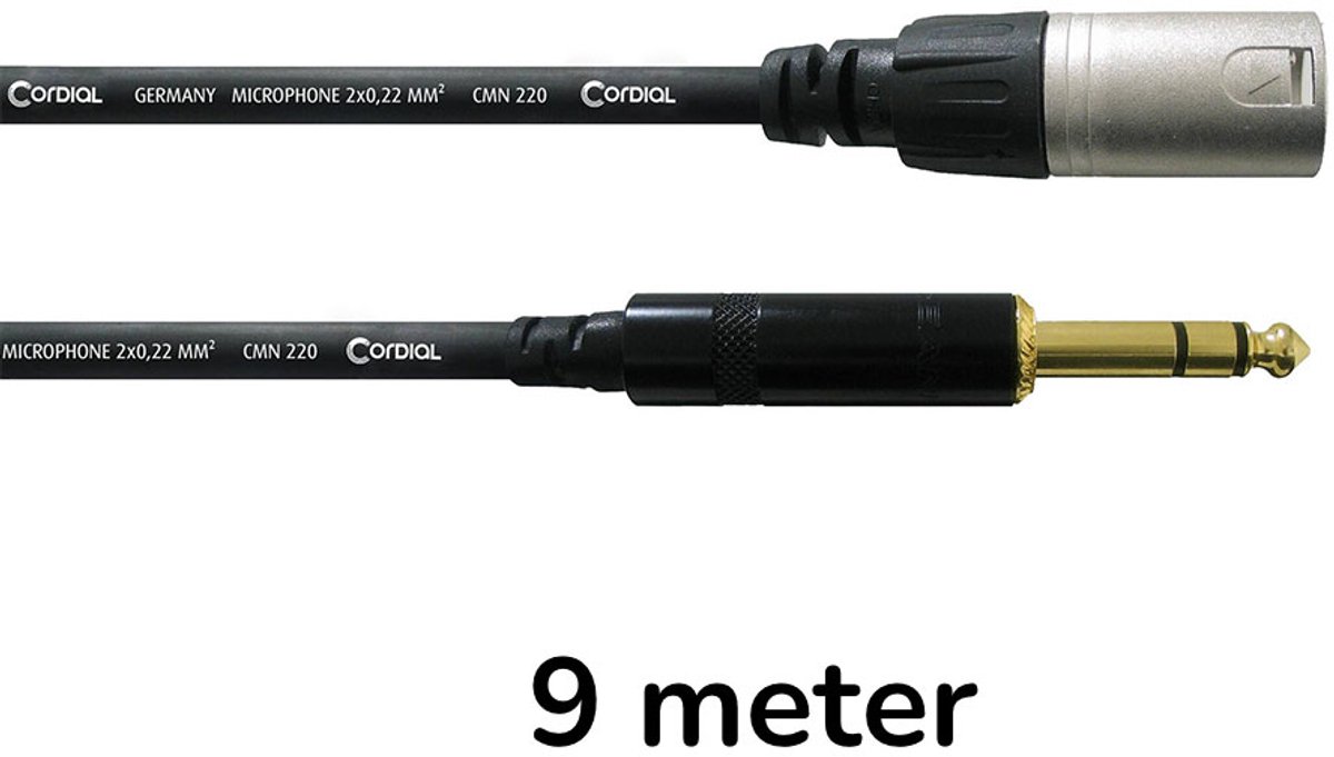 Cordial CFM 9 MV Microkabel 9 m - Microfoonkabel