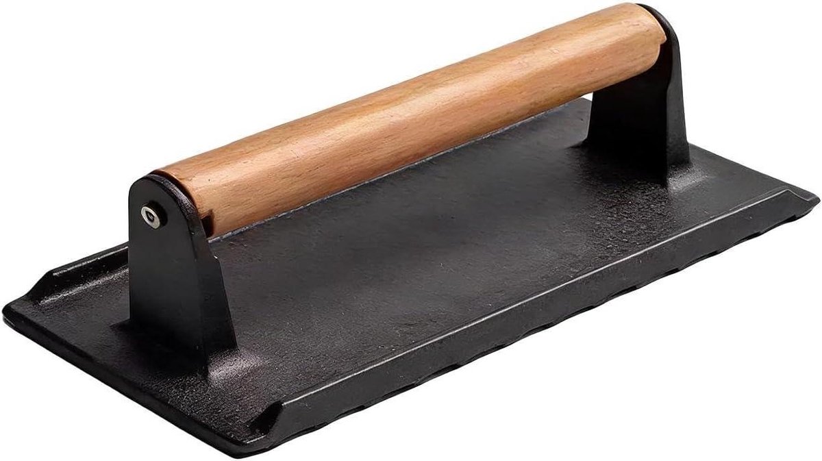 Burgerpers Keuken - Vleespers Grill - Perfecte Burgers Maken - Antiaanbaklaag - 21.8 cm - Zwart