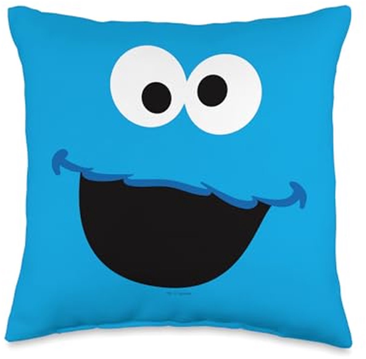 Kussensloop met Cookie Monster Gezicht, 16x16, Multicolor