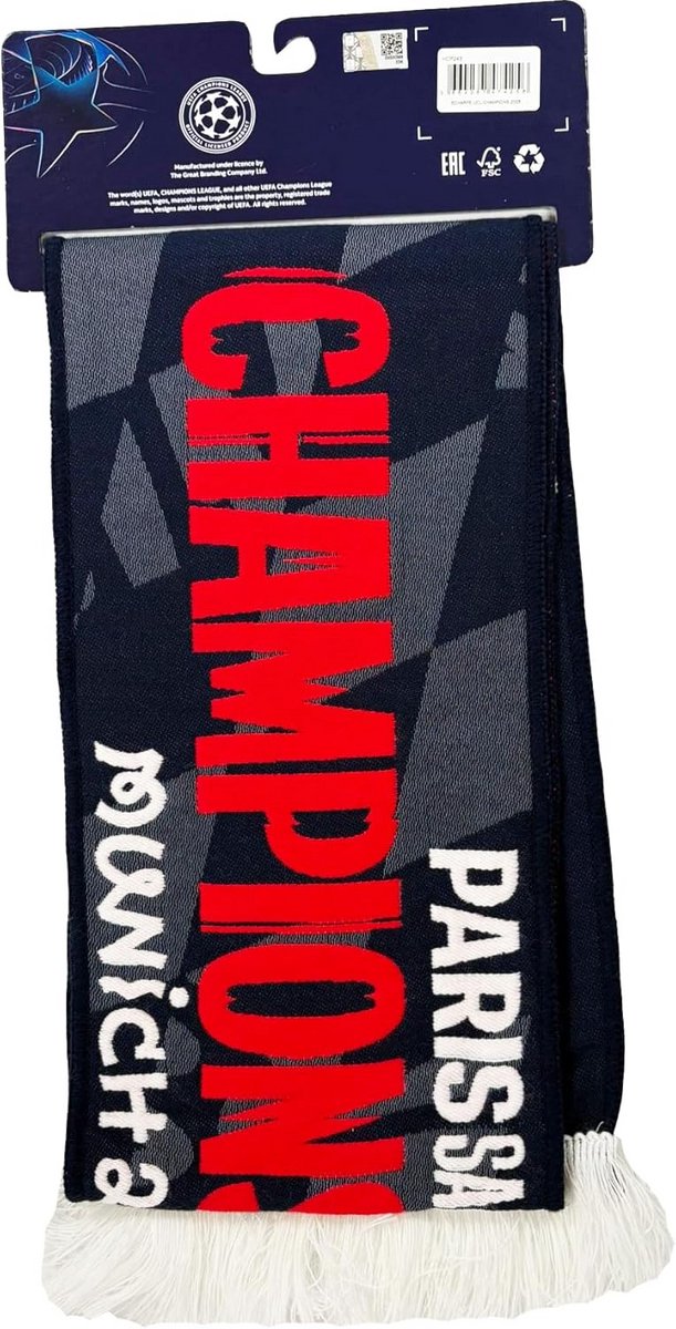 Officiële Champions League Sjaal Voetbal 2025 - Super Fan Accessoire — afbeelding 3