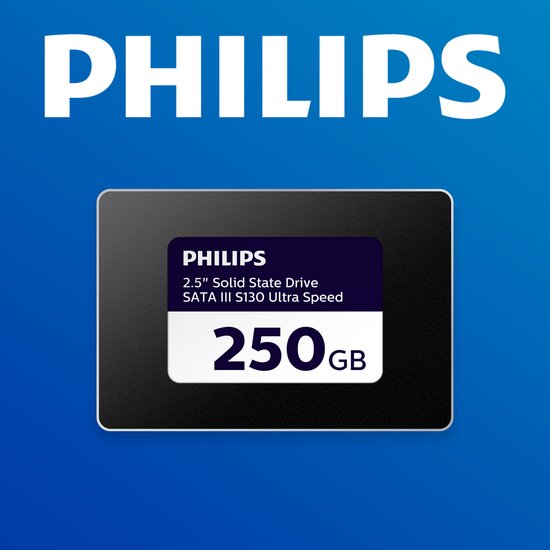 Philips 2.5" Solid State Drive SATA III S130 Ultra Speed 250GB SSD.