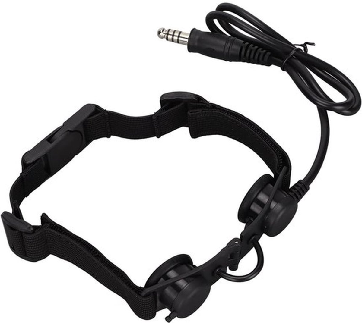 Nekbandmicrofoon, Tactische Headsetmicrofoon Afneembaar, Verstelbare Keelmicrofoon, Waterdichte Koptelefoon en Microfoon, Ruisonderdrukking, 7.1 Mm Militaire Microfoonoortelefoon