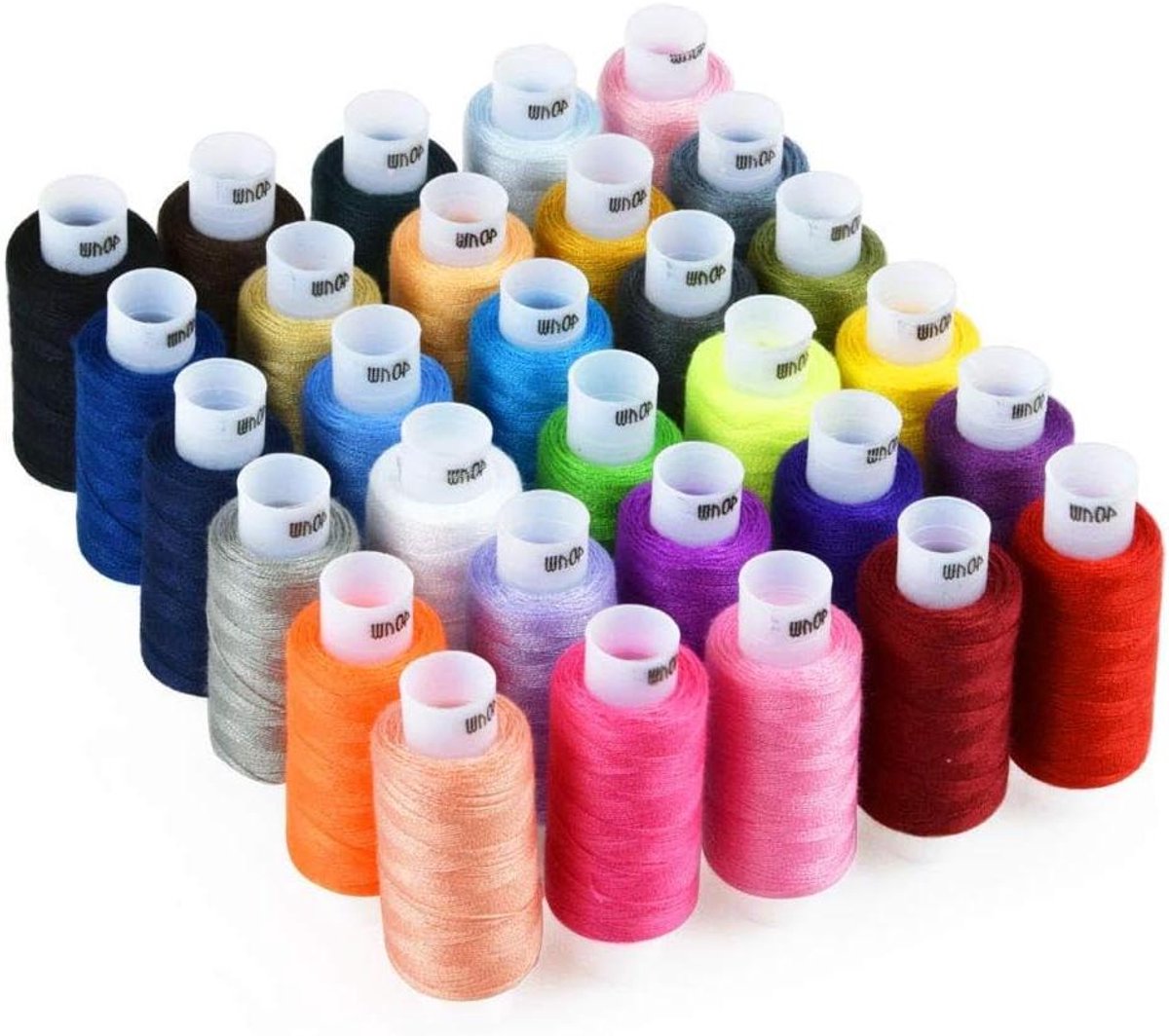 Naaigaren Spoelen Set - Polyester Garen - Kleding Repareren - 30 Verschillende Kleuren - 229 Meter Per Spoel - Multicolor