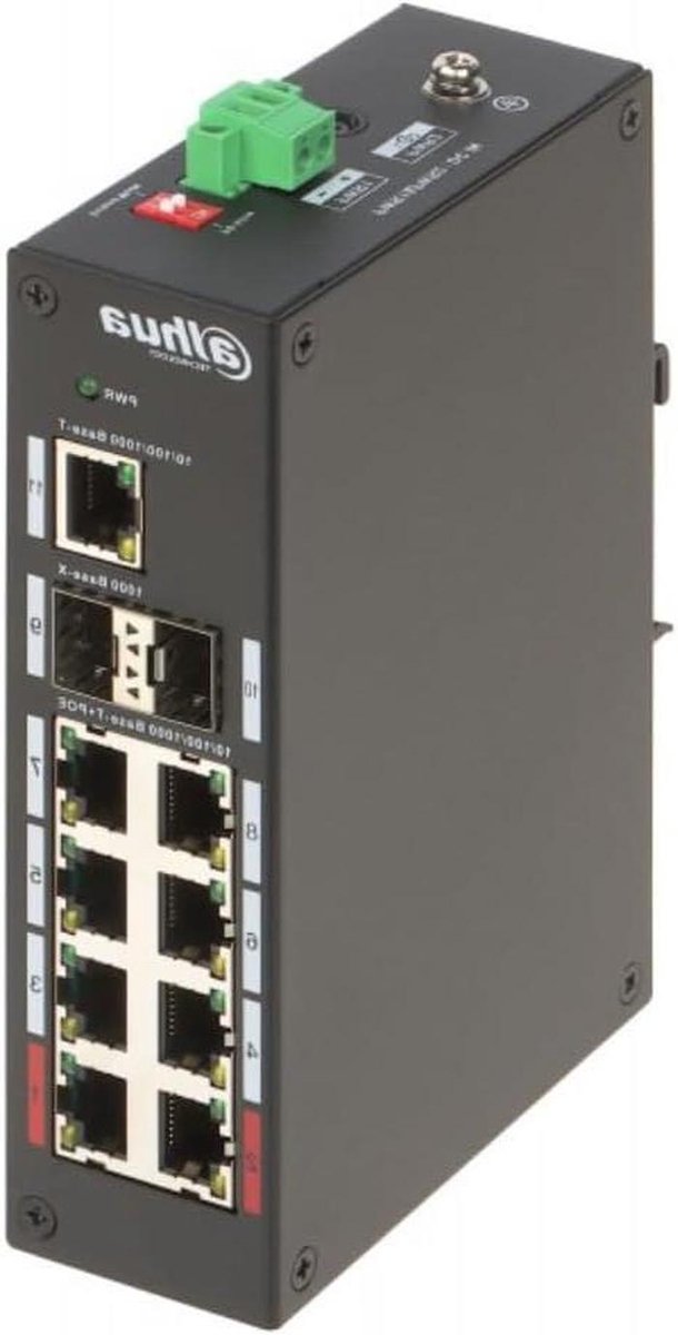 Netwerk Switch - PoE Switch - Apparaten Verbinden - 11 Poorten - 28 cm Hoog - Multicolor