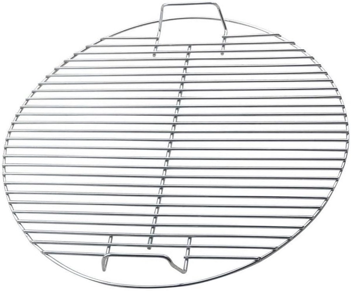 Rond Grill Rooster - BBQ Vervanging - Buiten Koken - Gelijkmatige Warmte - 44.5 Cm - Zilver