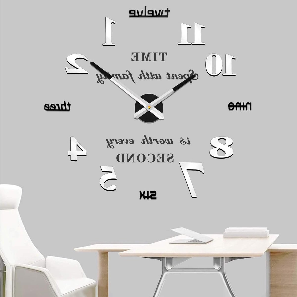 Design grote wandklok met moderne uitstraling, perfect voor elke interieurstijl en ruimte