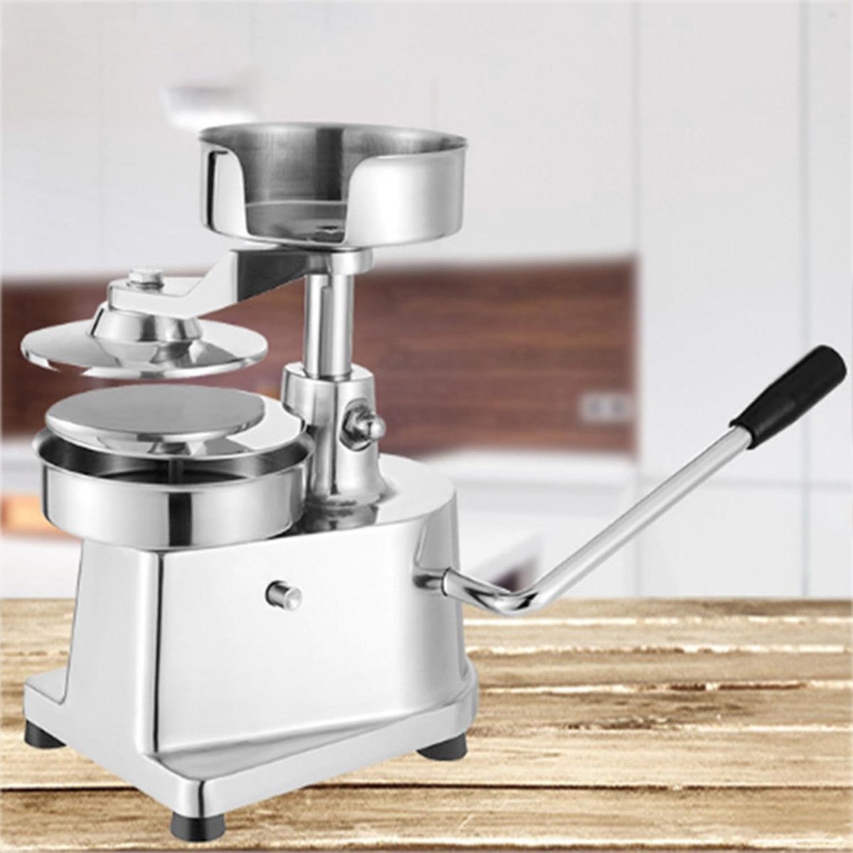 Hamburger Patty Maker - Burger Pers - Burgers Maken - Roestvrij Staal - 100mm - Zilver
