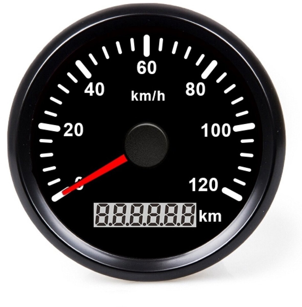 Hollex zwarte GPS Snelheidsmeter 0-120km/h 9-32V ø85mm