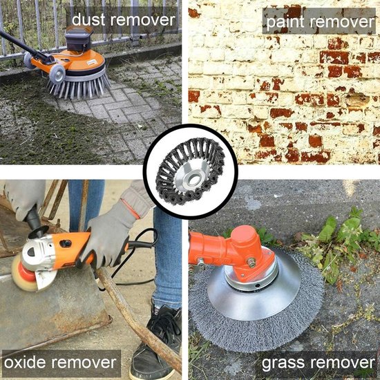 Onkruidborstel Bosmaaier - Draadborstel Grastrimmer - Onkruid Verwijderen - Efficiënte Wortelverwijdering - 200 mm - A — afbeelding 5