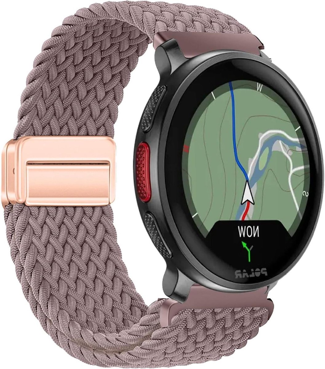 Magnetische band - Nylon band - Smartwatch dragen - Ademend materiaal - Verstelbaar - Zwart