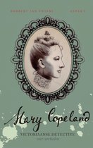 Boekomslag met een portret van een Victoriaanse vrouw in een medaillon, getiteld "Mary Copeland Victoriaanse detective".