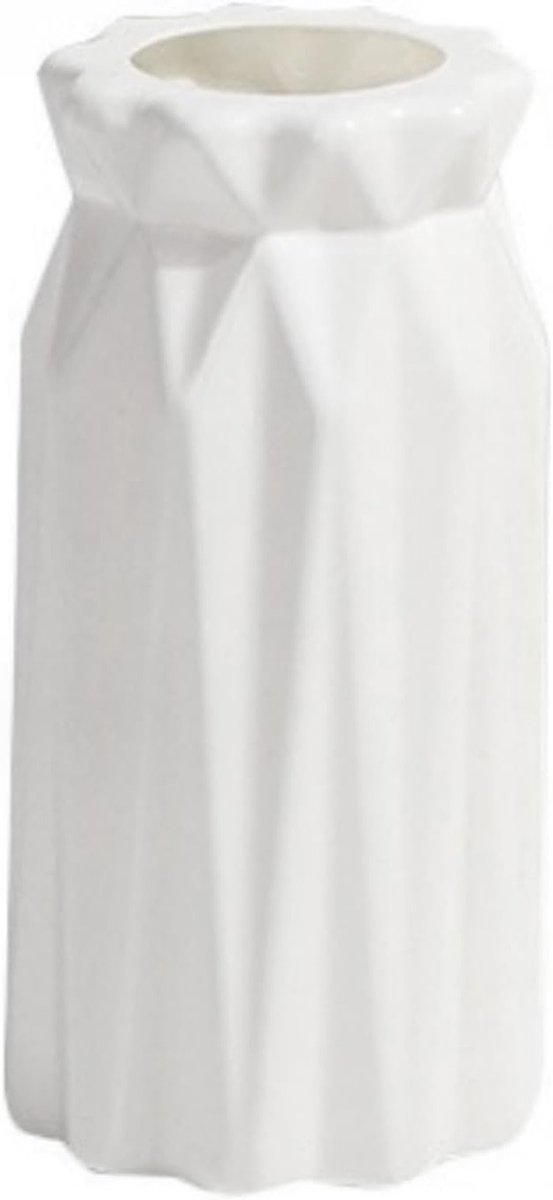 Onbreekbare Bloemenvase in Scandinavische Stijl voor Simulatie Bloemdecoratie in Woonkamer en Eetkamer - D-Type Wit, Perfect voor Thuisdecoratie en Interieurstyling