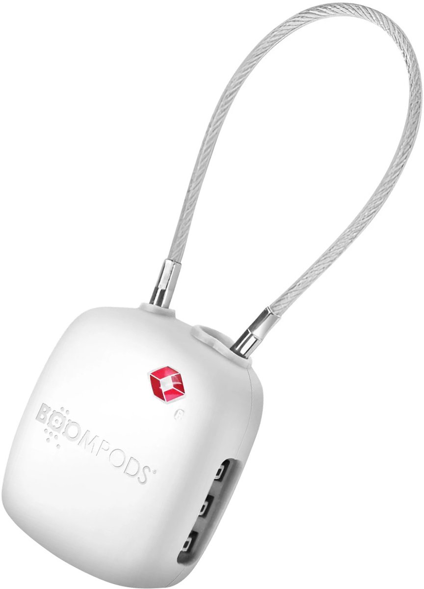Boompods, Airtag Connected Hangslot Compatibel met Apple Find My IPX6, Wit