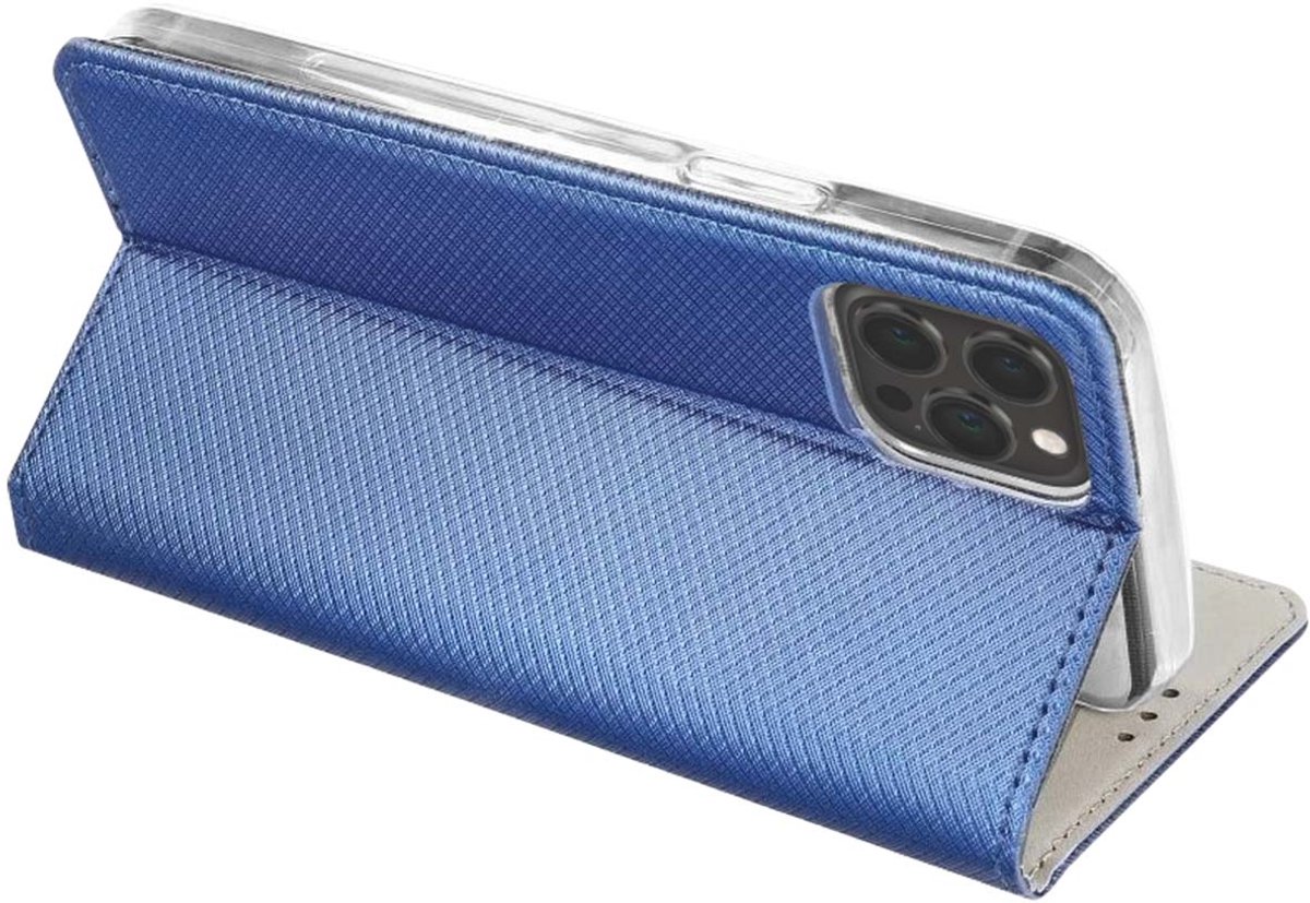 Jaym, Folio hoesje Geschikt voor Apple iPhone 13 Pro magnetische standaardfunctie, Blauw
