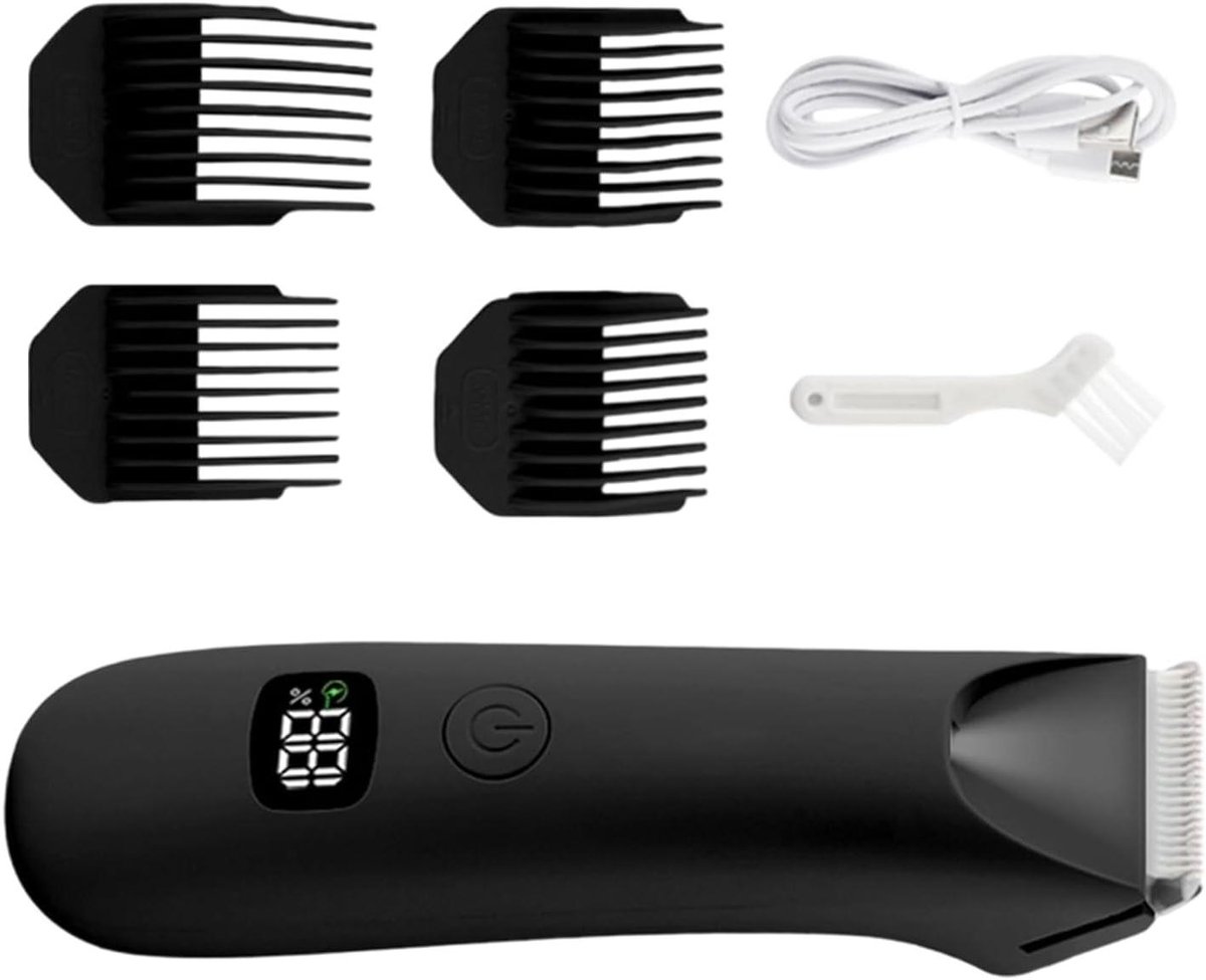 Body Shaver Heren - Groomer Haar - Lichaamsverzorging - Lage Ruis Technologie - 14 x 3.7 cm - Zwart