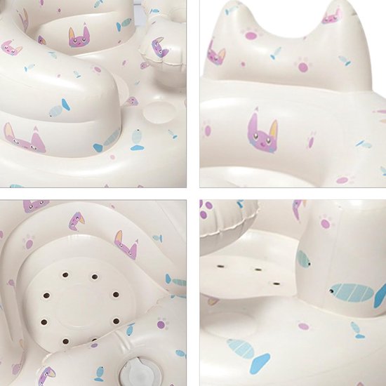 Opblaasbare babyzitje - Baby leunstoel - Baby leren zitten - Ingebouwde pomp - 59874 gram - Kittenmodel — afbeelding 3