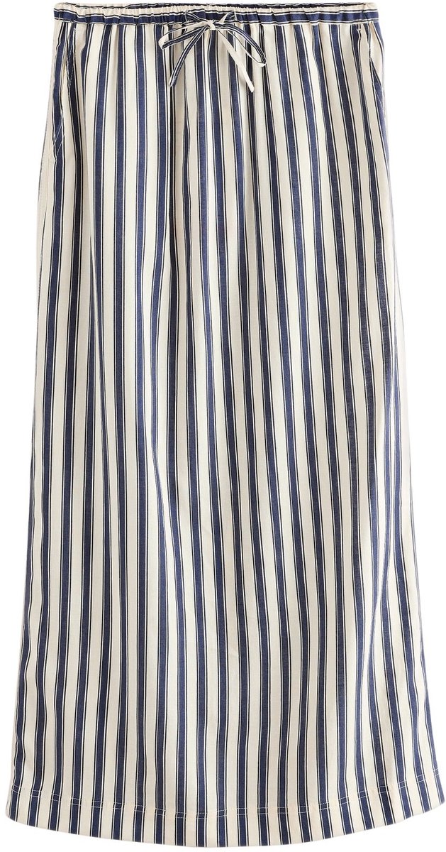 Next - Dames - Midirok met linnen - Blauw