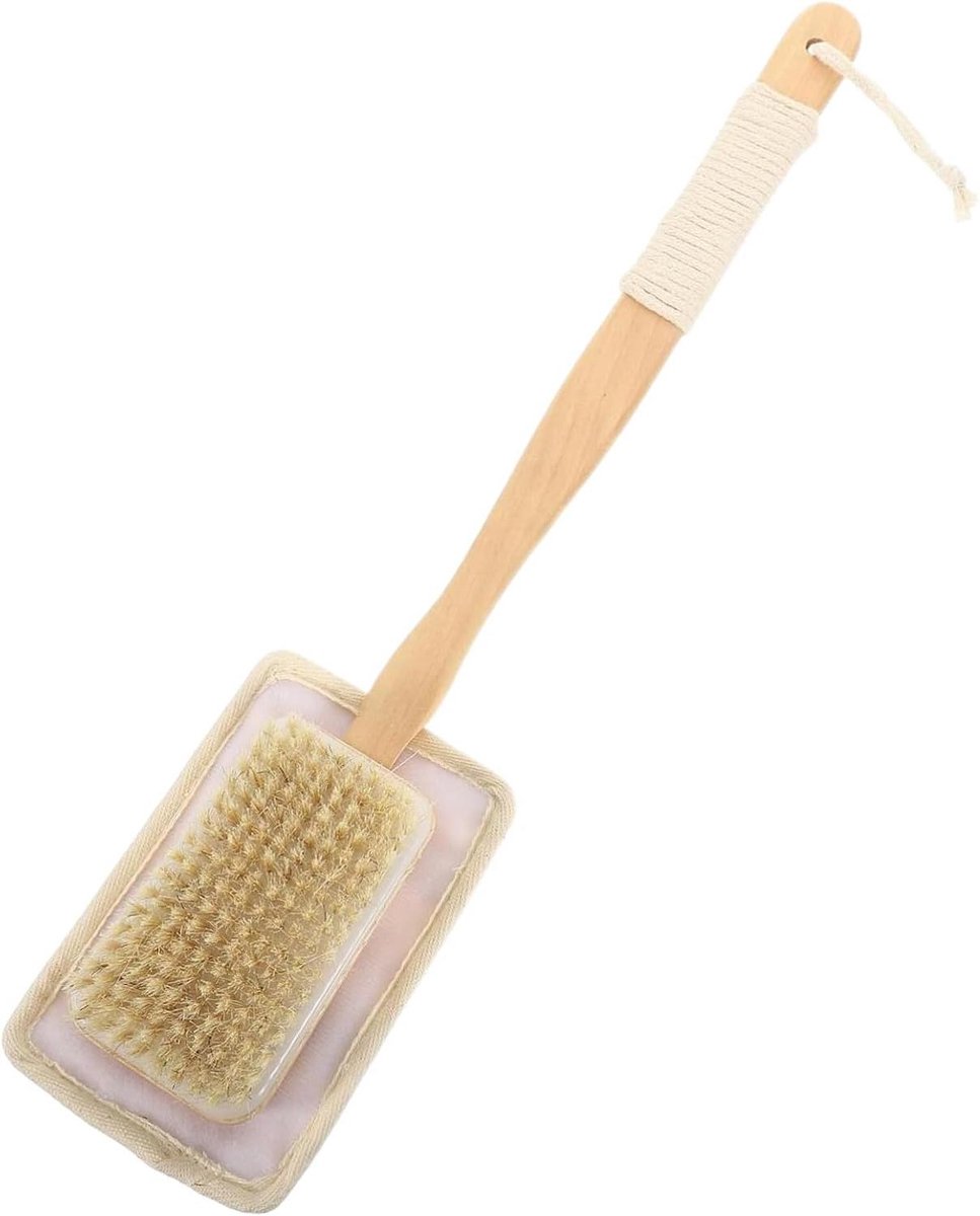 Douche rugschrobber - Lichaamsborstel - Dagelijkse reiniging - Ergonomisch handvat - 40 cm lang - Natuurlijk