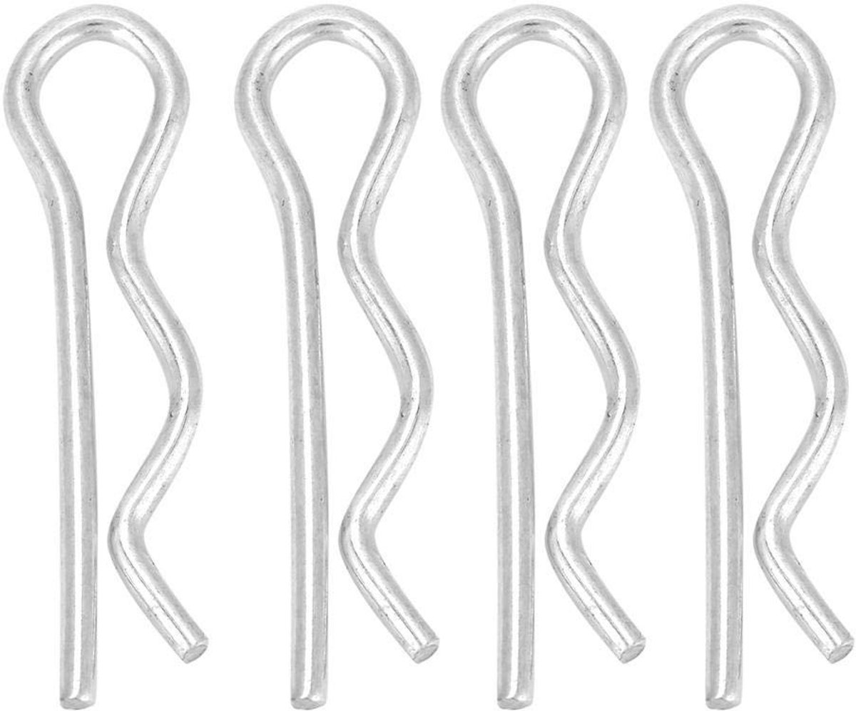 Solidchoice - Dailygoody - Goupille - Clips - Duurzaam en roestvrij - Zilver - Gepoedercoat metaal - 30 stuks - Geschikt voor bevestigen - 1.6*28mm