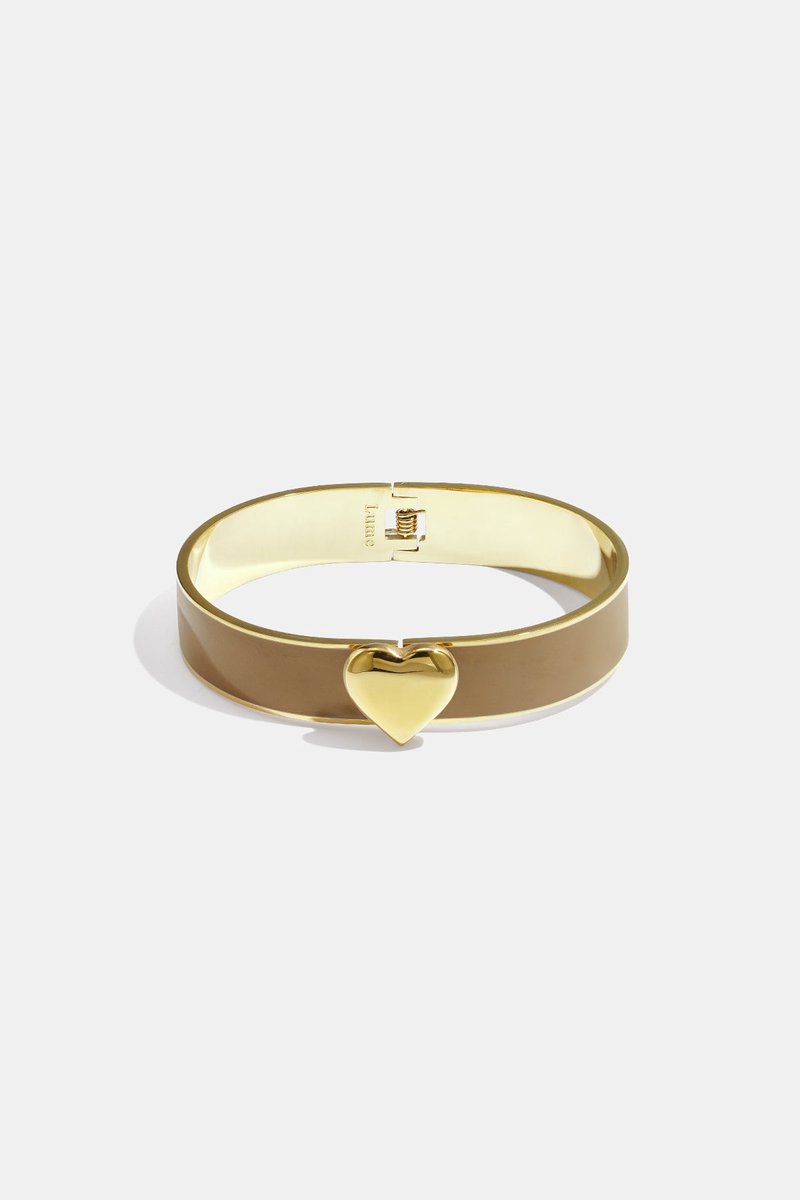 Armband in diverse kleuren met hart detail - 1,3 cm