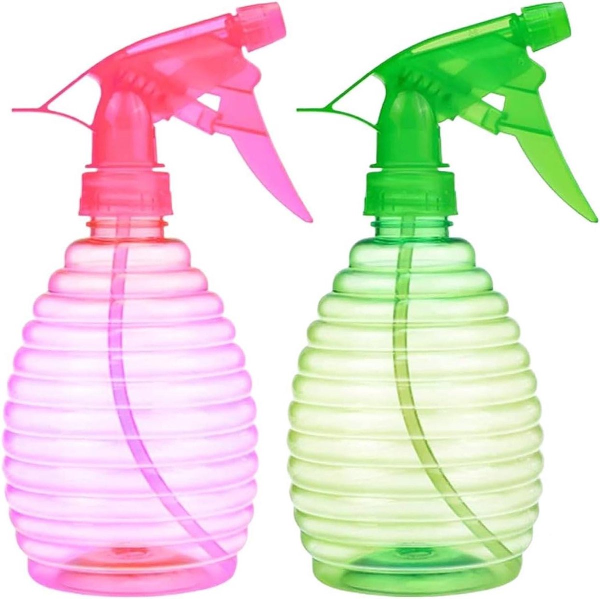 Plantenspuitfles - Vernevelaar Set - Planten Water Geven - Ergonomisch Ontwerp - 2 Stuks 500ml - Transparant