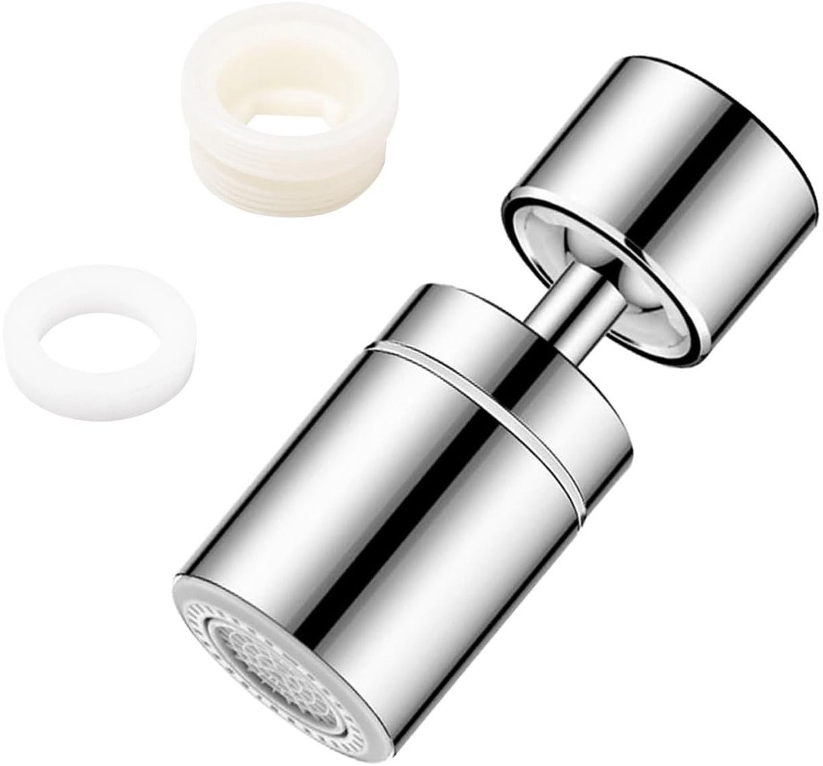 Allecto - Keukenkraan Aerator - 360° Rotatable - 2 Sprayer Modes - Universele Tap Adapter - Silver - Vervangingsonderdeel - Geschikt voor Keuken - ...