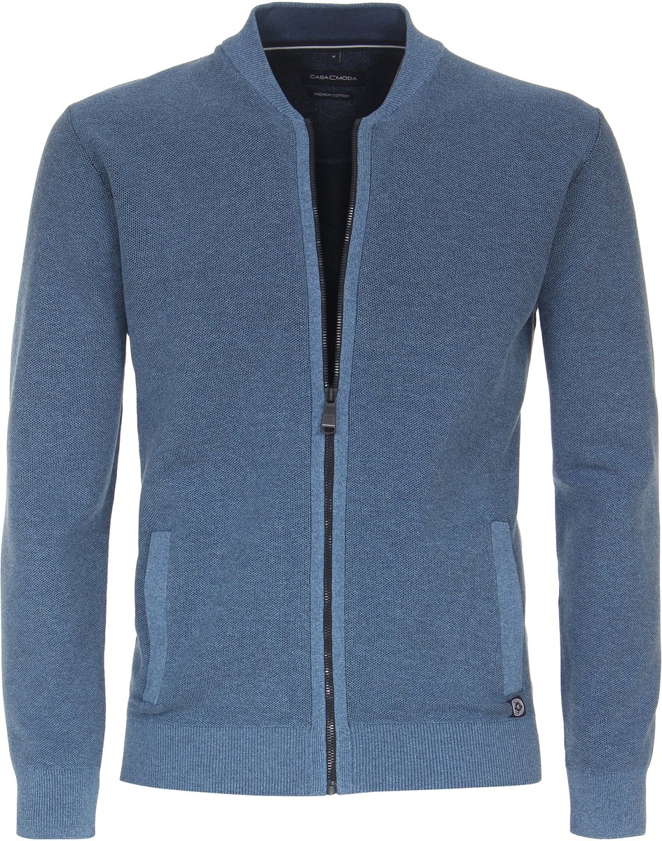 Casa Moda Vest Zip Blauw - Maat 3XL - Heren